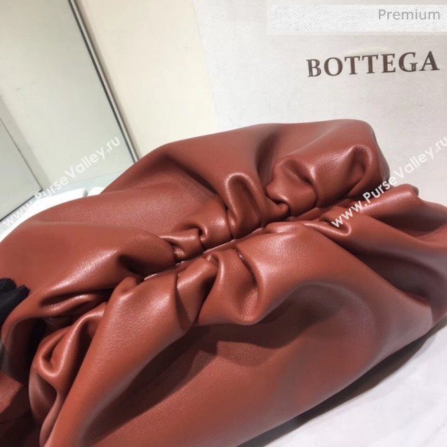 Bottega Veneta The Pouch Soft Voluminous Clutch Bag Rust 2020 (MS-20060512)