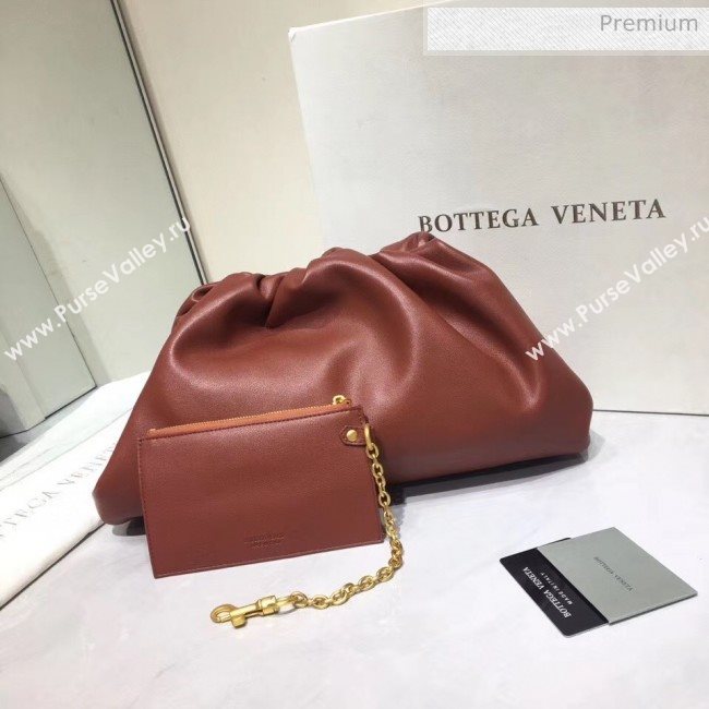 Bottega Veneta The Pouch Soft Voluminous Clutch Bag Rust 2020 (MS-20060512)