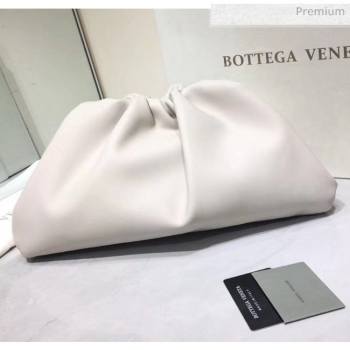 Bottega Veneta The Pouch Soft Voluminous Clutch Bag White 2020 (MS-20060513)