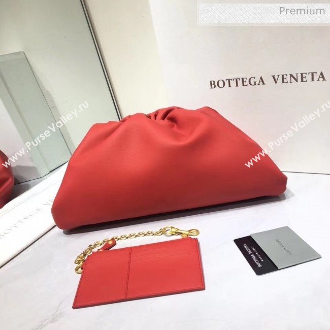 Bottega Veneta The Pouch Soft Voluminous Clutch Bag Red 2020 (MS-20060514)