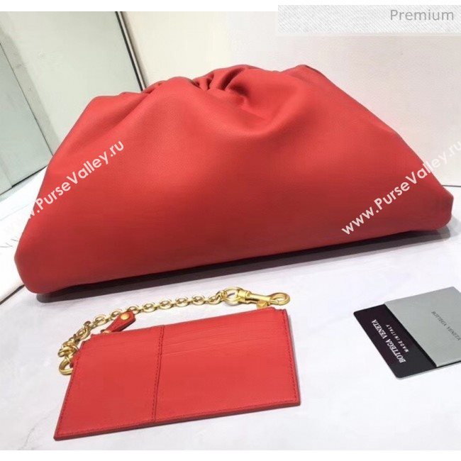 Bottega Veneta The Pouch Soft Voluminous Clutch Bag Red 2020 (MS-20060514)