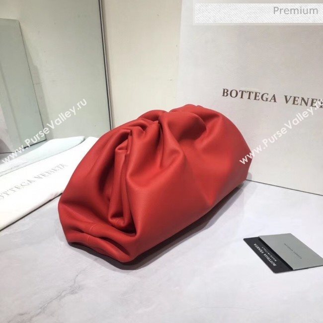 Bottega Veneta The Pouch Soft Voluminous Clutch Bag Red 2020 (MS-20060514)