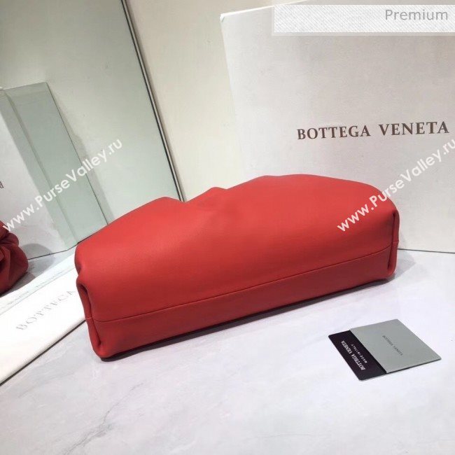 Bottega Veneta The Pouch Soft Voluminous Clutch Bag Red 2020 (MS-20060514)