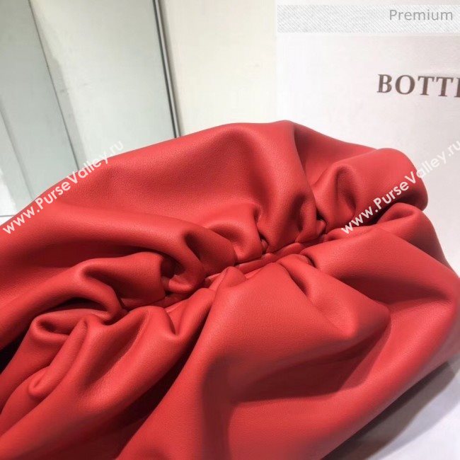 Bottega Veneta The Pouch Soft Voluminous Clutch Bag Red 2020 (MS-20060514)