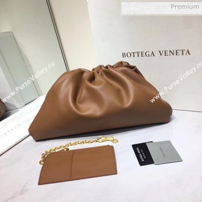 Bottega Veneta The Pouch Soft Voluminous Clutch Bag Brown 2020 (MS-20060515)