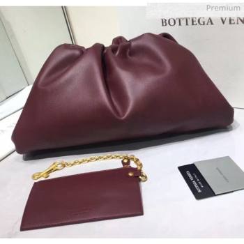 Bottega Veneta The Pouch Soft Voluminous Clutch Bag Burgundy 2020 (MS-20060516)