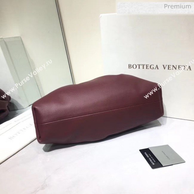 Bottega Veneta The Pouch Soft Voluminous Clutch Bag Burgundy 2020 (MS-20060516)