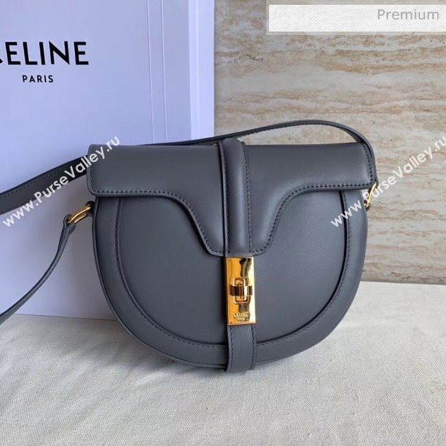 Celine Small Besace 16 Bag in Natural Calfskin Grey 2020 (XLD-20060828)