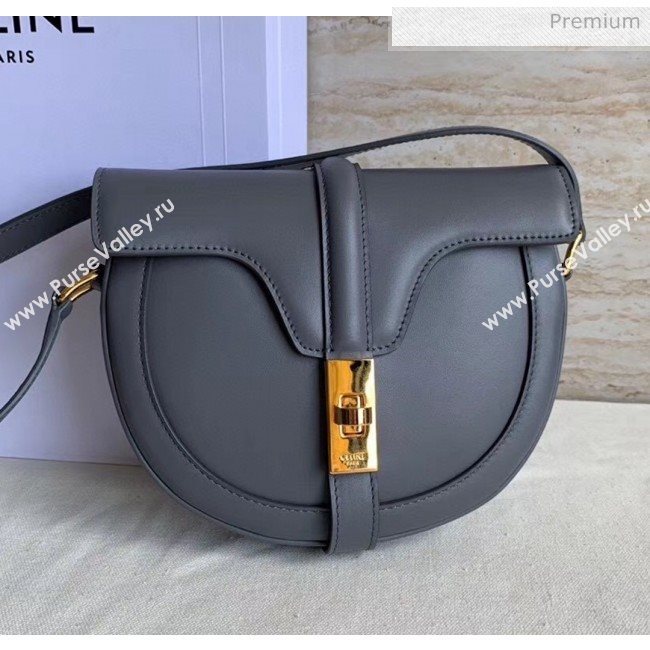 Celine Small Besace 16 Bag in Natural Calfskin Grey 2020 (XLD-20060828)