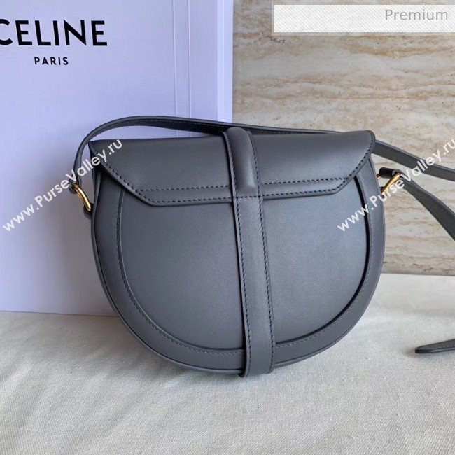 Celine Small Besace 16 Bag in Natural Calfskin Grey 2020 (XLD-20060828)