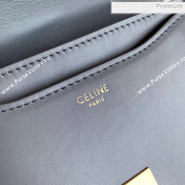 Celine Small Besace 16 Bag in Natural Calfskin Grey 2020 (XLD-20060828)