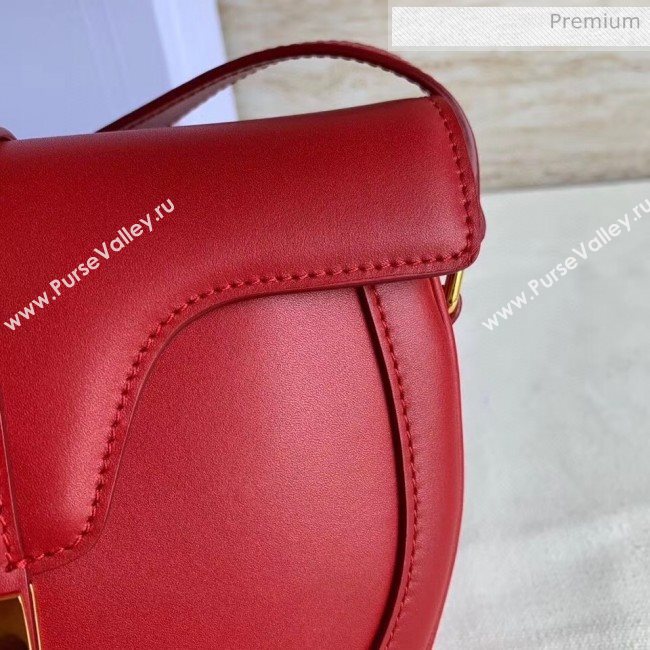 Celine Small Besace 16 Bag in Natural Calfskin Red 2020 (XLD-20060829)