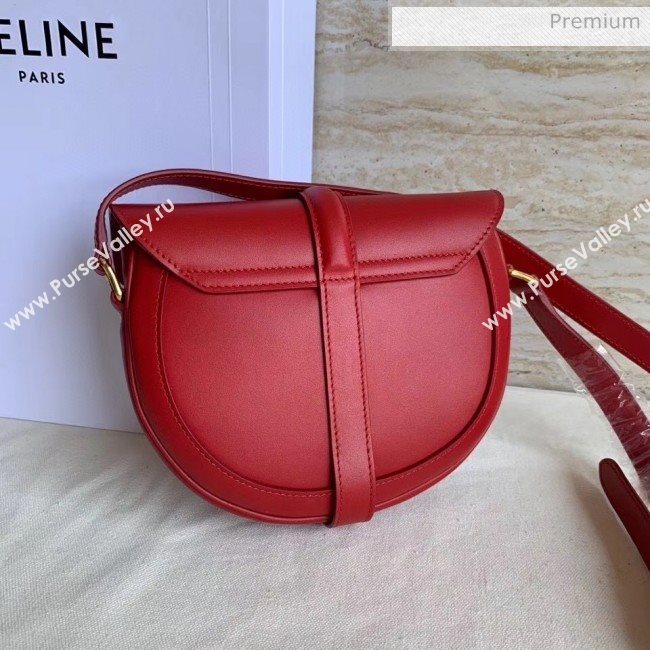 Celine Small Besace 16 Bag in Natural Calfskin Red 2020 (XLD-20060829)
