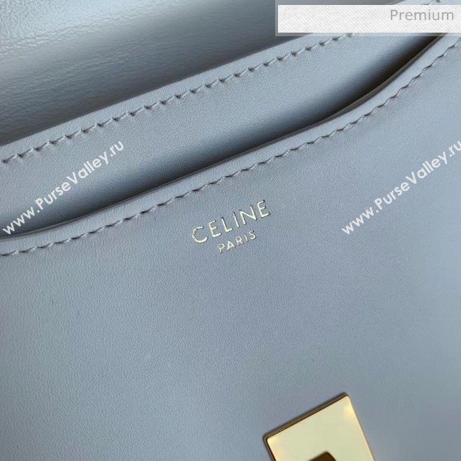 Celine Small Besace 16 Bag in Natural Calfskin White 2020 (XLD-20060830)