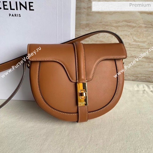 Celine Small Besace 16 Bag in Natural Calfskin Brown 2020 (XLD-20060832)