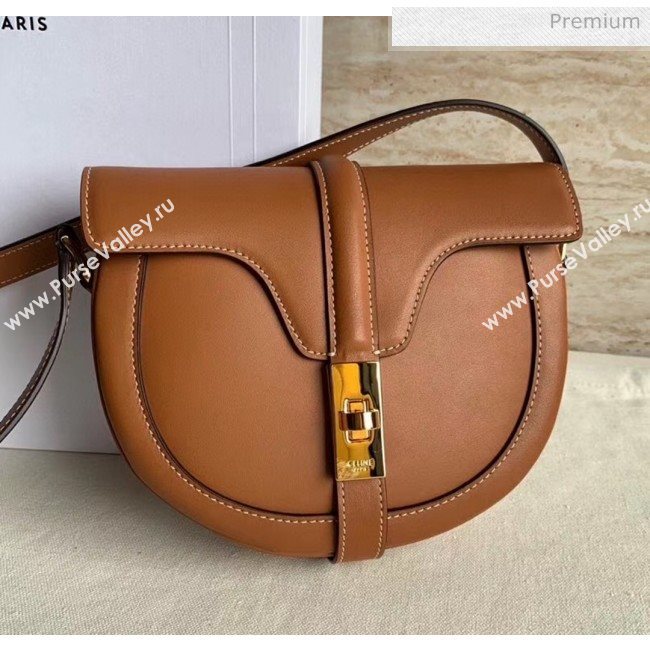 Celine Small Besace 16 Bag in Natural Calfskin Brown 2020 (XLD-20060832)