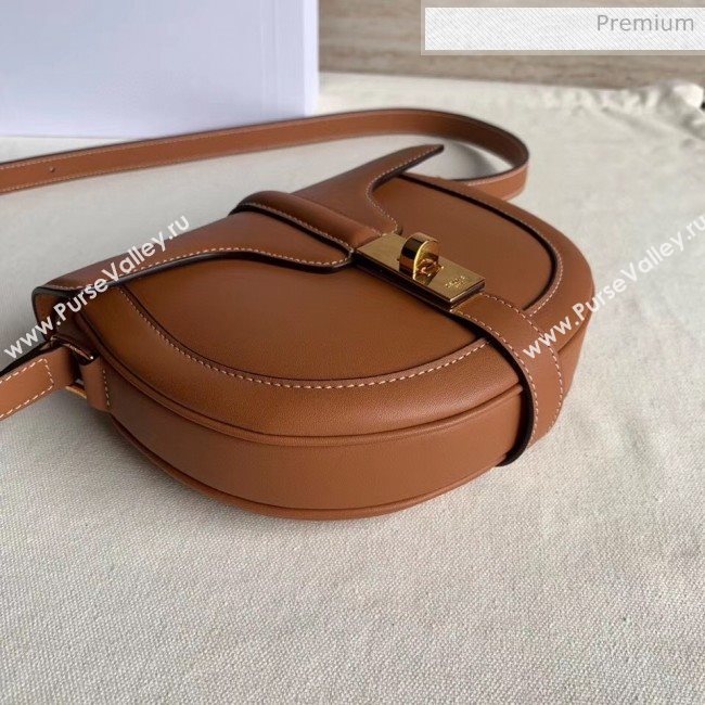 Celine Small Besace 16 Bag in Natural Calfskin Brown 2020 (XLD-20060832)