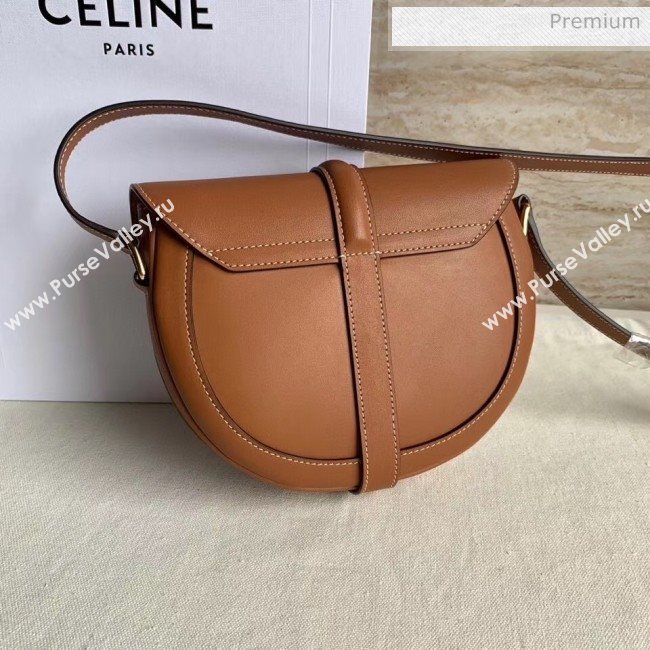 Celine Small Besace 16 Bag in Natural Calfskin Brown 2020 (XLD-20060832)