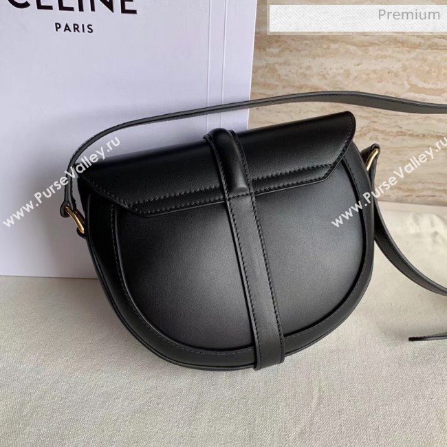 Celine Small Besace 16 Bag in Natural Calfskin Black 2020 (XLD-20060833)