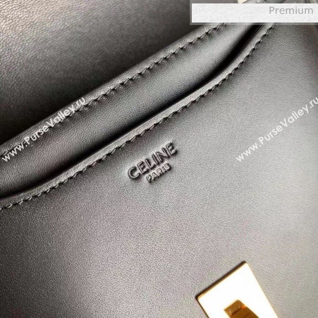 Celine Small Besace 16 Bag in Natural Calfskin Black 2020 (XLD-20060833)
