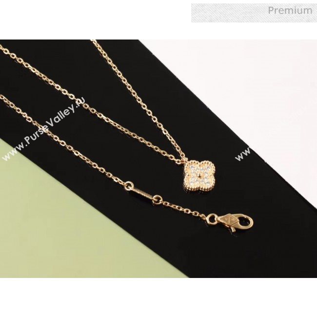 Van Cleef Arpels Crystal Necklace 206125 Pink Gold 2020 (GDS-20061206)