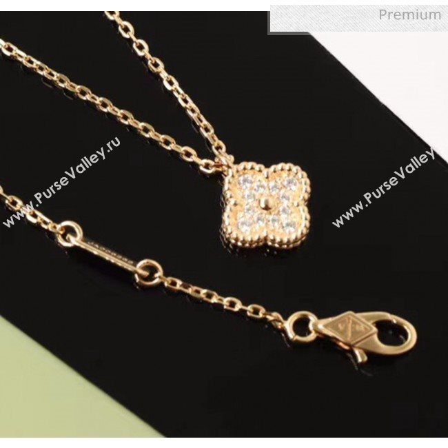 Van Cleef Arpels Crystal Necklace 206125 Pink Gold 2020 (GDS-20061206)