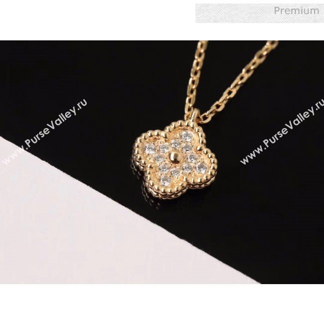 Van Cleef Arpels Crystal Necklace 206125 Pink Gold 2020 (GDS-20061206)