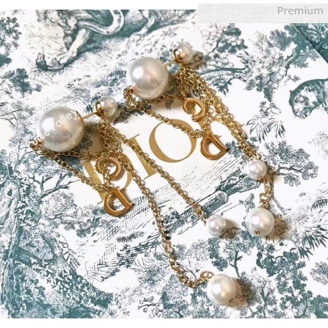 Dior CD Tassels Earrings With Pearls 2061244 2020 (YF-20061244)