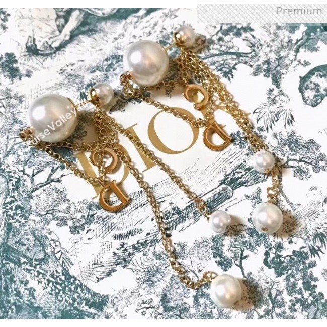 Dior CD Tassels Earrings With Pearls 2061244 2020 (YF-20061244)