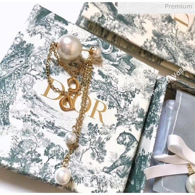 Dior CD Tassels Earrings With Pearls 2061244 2020 (YF-20061244)