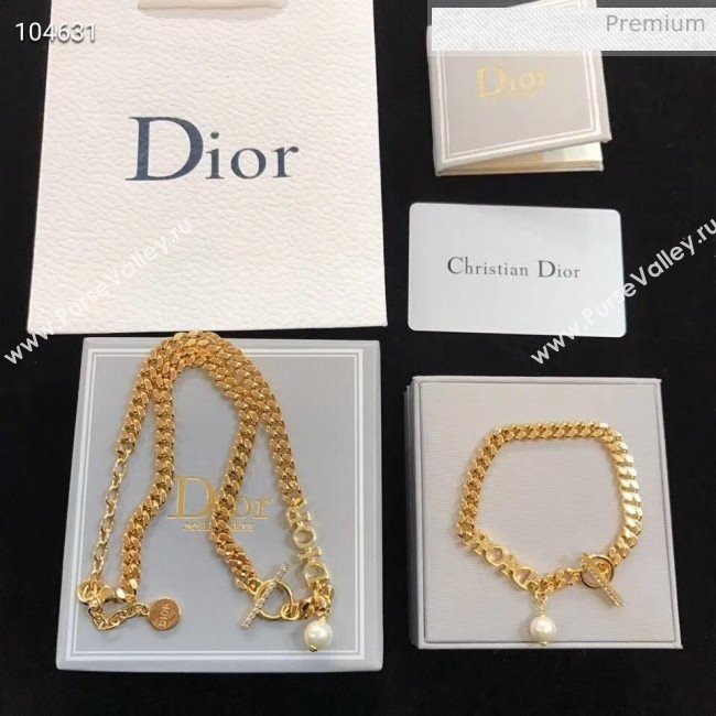 Dior Pearl Chain Necklace 2061236 2020 (ASM-20061236)
