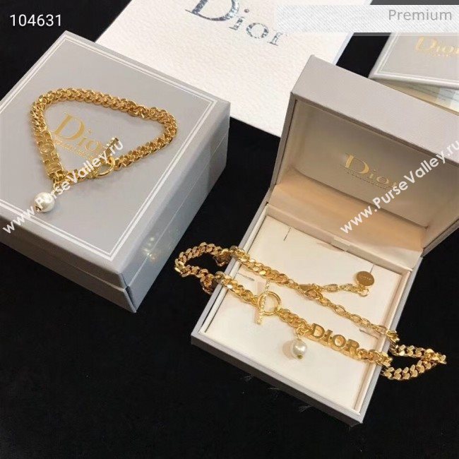 Dior Pearl Chain Necklace 2061236 2020 (ASM-20061236)