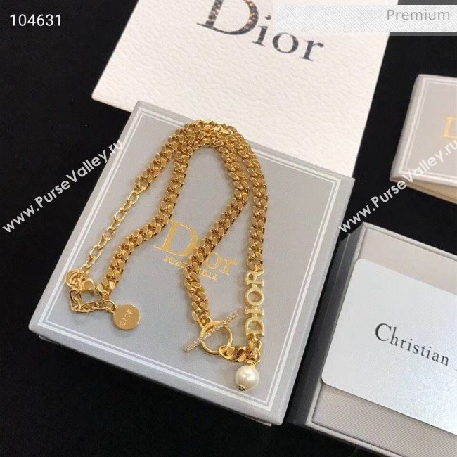 Dior Pearl Chain Necklace 2061236 2020 (ASM-20061236)