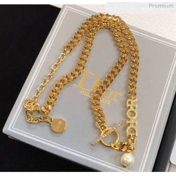 Dior Pearl Chain Necklace 2061236 2020 (ASM-20061236)