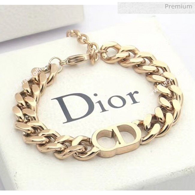 Dior CD Chian Bracelet 2061235 Pink Gold 2020 (CS-20061235)
