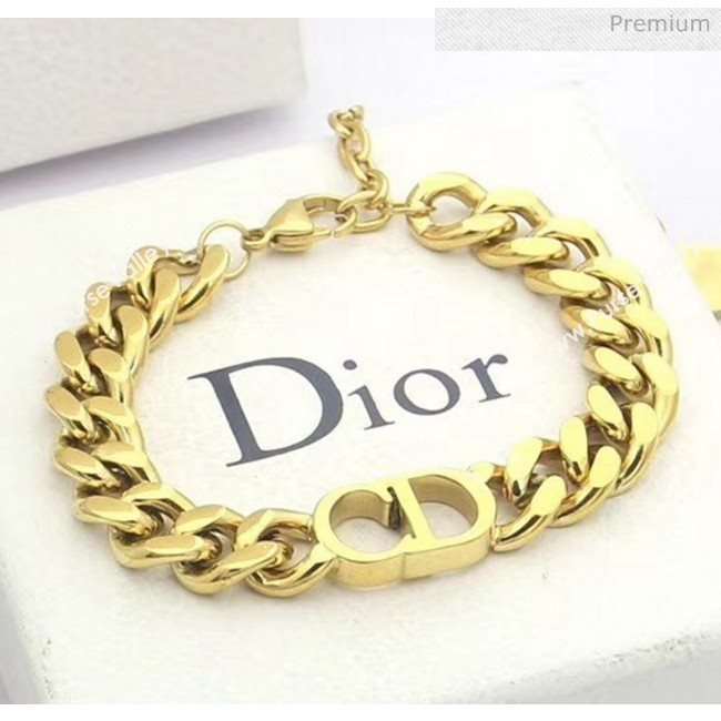 Dior CD Chian Bracelet 2061236 Gold 2020 (CS-20061236)