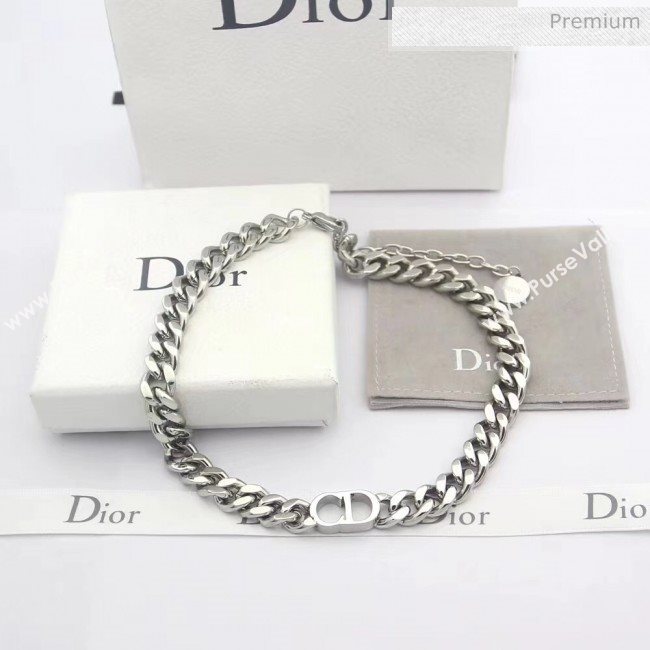Dior CD Chian Necklace 2061230 Silver 2020 (CS-20061230)