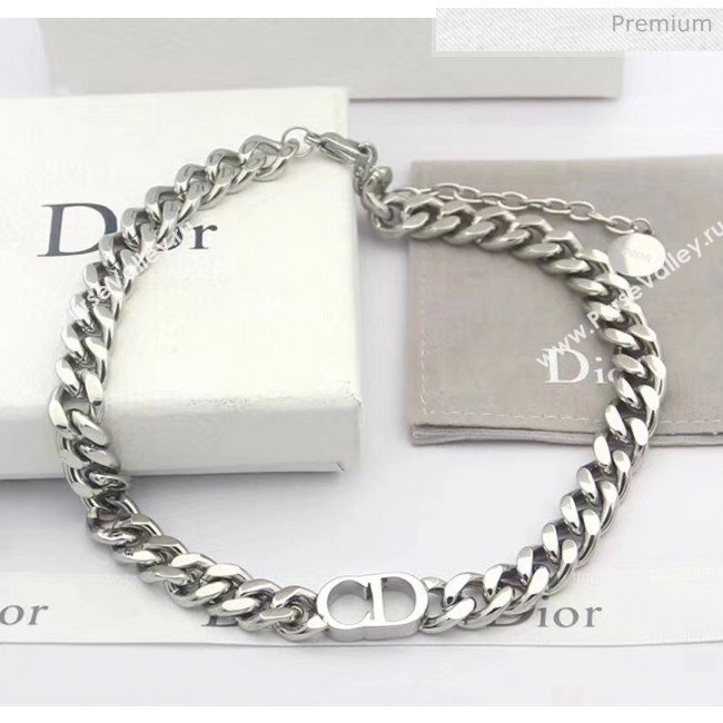 Dior CD Chian Necklace 2061230 Silver 2020 (CS-20061230)
