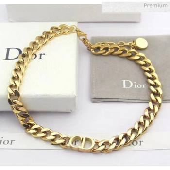 Dior CD Chian Short Necklace 2061232 Gold 2020 (CS-20061232)