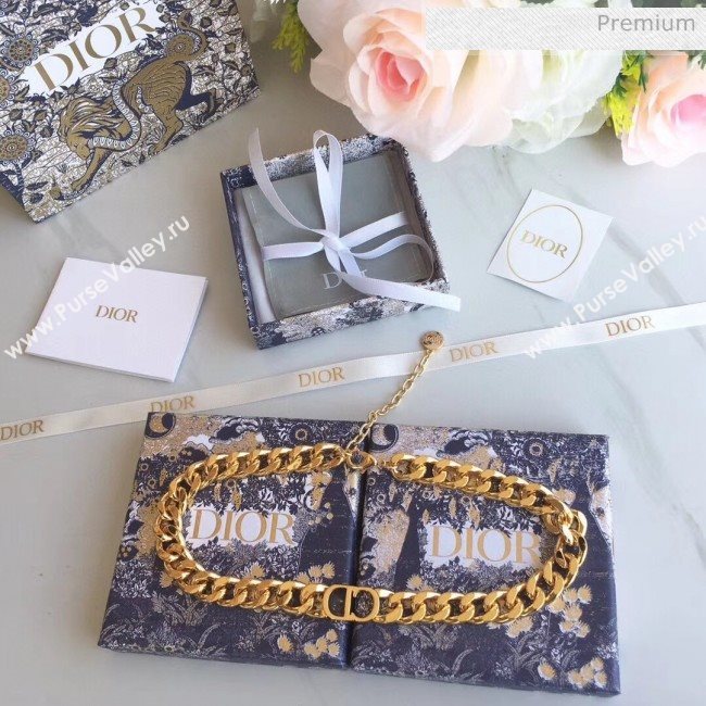 Dior CD Chian Necklace 2061231 Bright Gold 2020 (MLD-20061231)