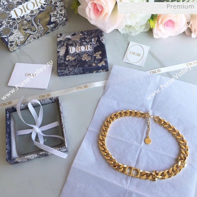 Dior CD Chian Necklace 2061231 Bright Gold 2020 (MLD-20061231)