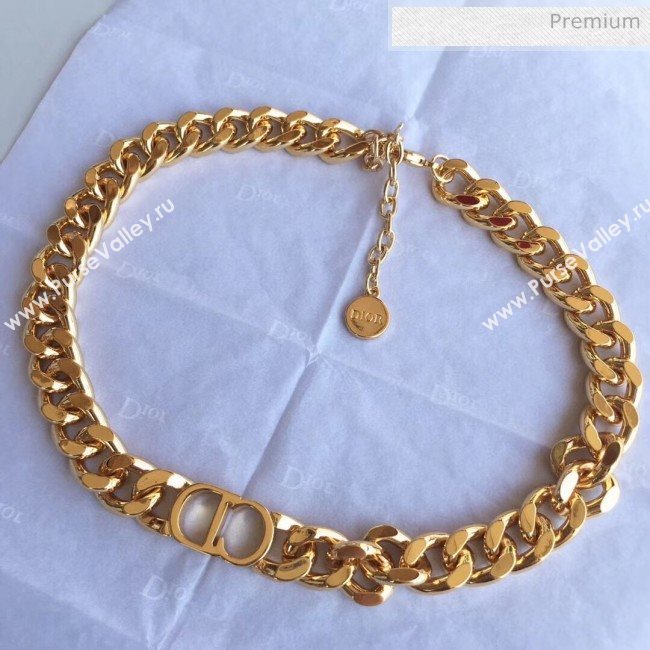 Dior CD Chian Necklace 2061231 Bright Gold 2020 (MLD-20061231)