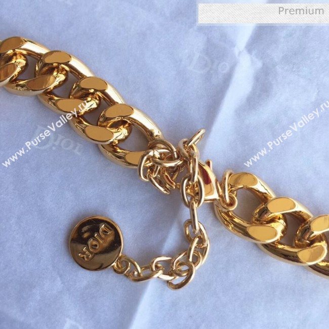 Dior CD Chian Necklace 2061231 Bright Gold 2020 (MLD-20061231)