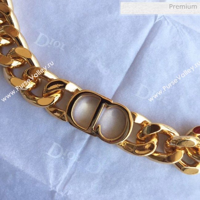 Dior CD Chian Necklace 2061231 Bright Gold 2020 (MLD-20061231)
