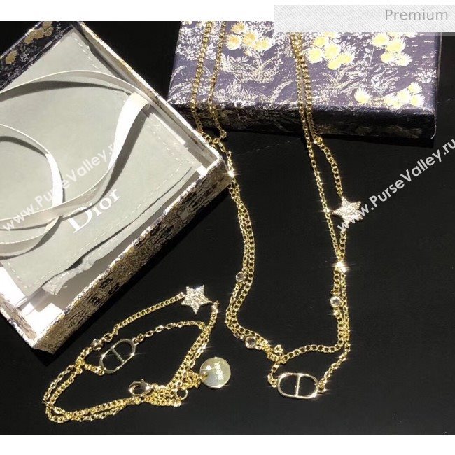Dior Crystal Star And CD Necklace 2061227 2020 (MLD-20061227)