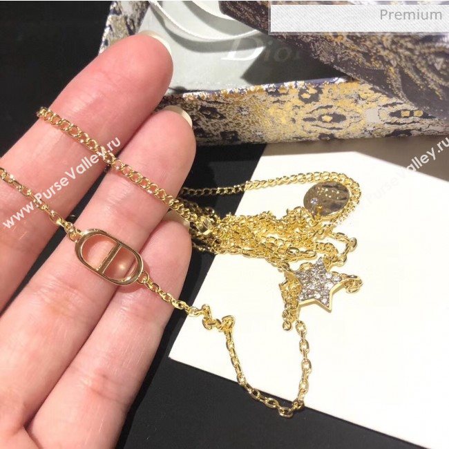 Dior Crystal Star And CD Necklace 2061227 2020 (MLD-20061227)