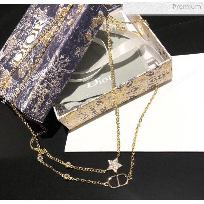 Dior Crystal Star And CD Necklace 2061227 2020 (MLD-20061227)