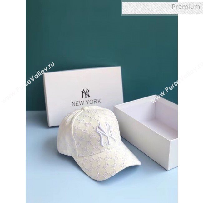 Gucci NY GG Baseball Hat 2061238 White 2020 (A-20061238)