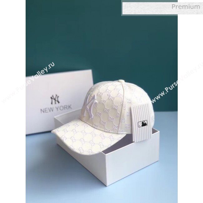 Gucci NY GG Baseball Hat 2061238 White 2020 (A-20061238)