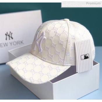 Gucci NY GG Baseball Hat 2061238 White 2020 (A-20061238)